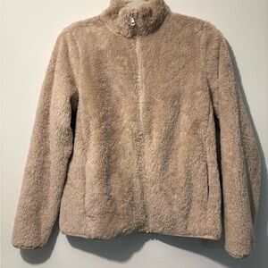 Uniqlo Women's Cream Teddy Jacket